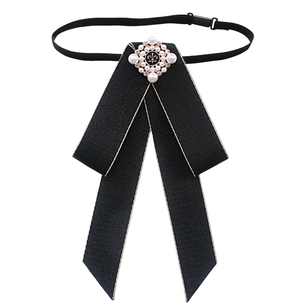 Vintage Style Bow Tie Brooch Collar Flower Ladies Jewelry Vintage Bow Tie  British Girls