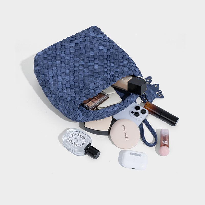 Niche Denim Woven Bag Tote Bag for Women 2025 New Casual Handbag Shoulder Bag Large Capacity Bucket Bag