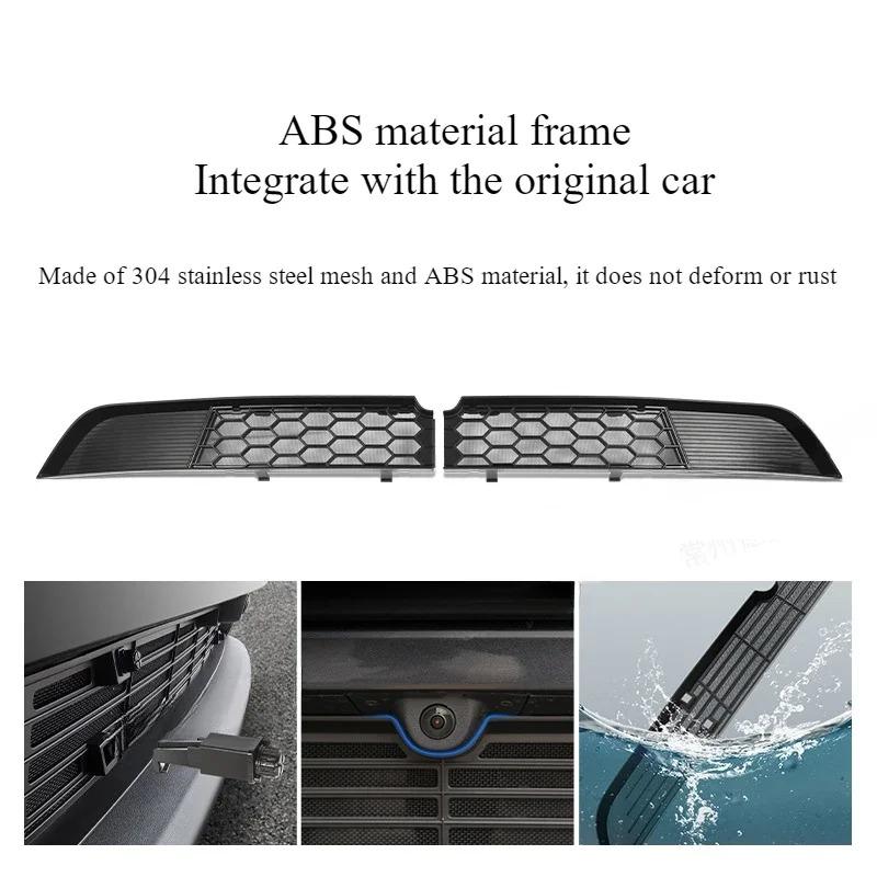 Front Grill Mesh Insert for Tesla Model Y Juniper Model YL 2025 2026 Bumper Air Inlet Vent Grille Cover Trim Anti-insect Net