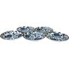 Blue and White Chrysanthemum Arabesque Set of Medium-sized Plates
