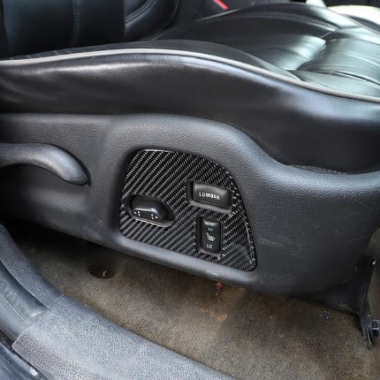 Carbon fiber Seat adjustment switch panel Sticker For Hummer H3 2005-09