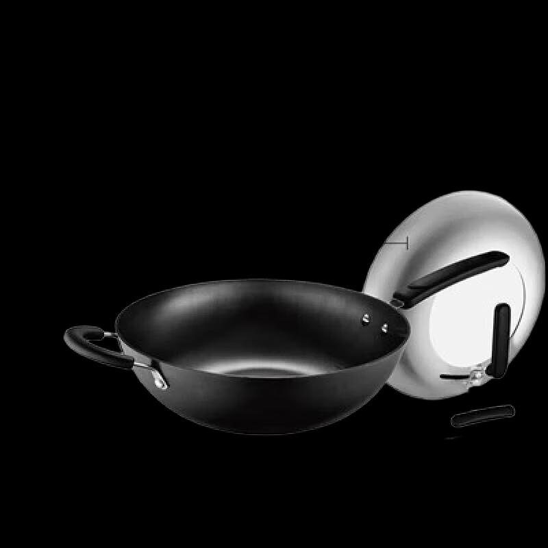 Aishida 32cm Cast Iron Uncoated Wok