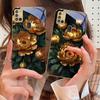 Prosperous Golden Peony For Samsung A 31 32 A33 A34 35 14 A15 13 16 25 26 50 52 53 54 55 56 70 71 72 73 Golden glass phone case