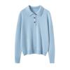 Women's 100% Cashmere Polo Neck Sweater - Autumn/Winter Versatile Loose Fit