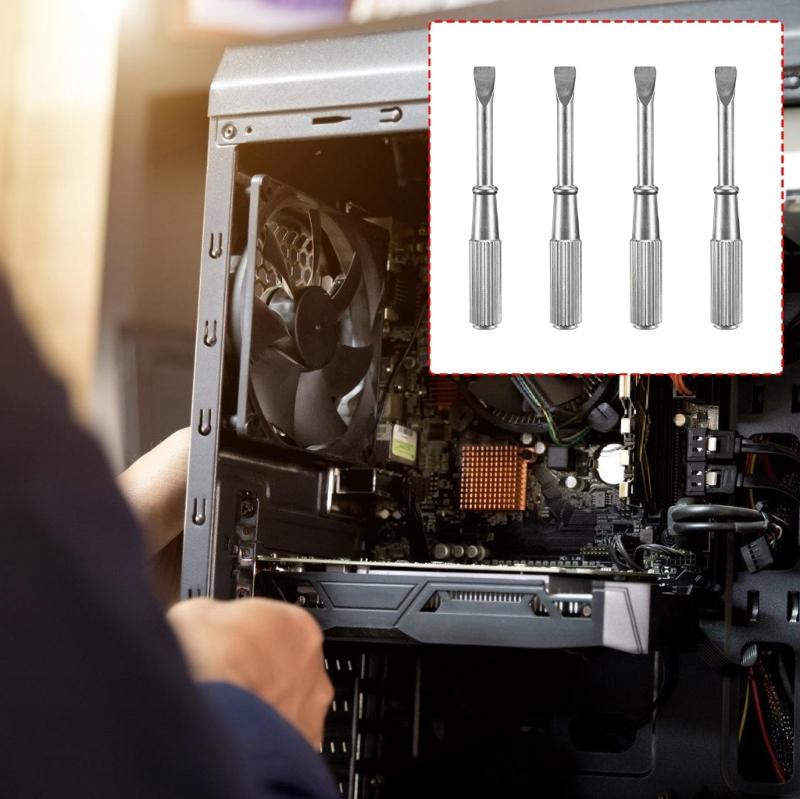 Pack Of 4 Carbon Steel Precisions Screwdrivers Set Professional Design For Watch And Bracelet Repair With Antislip Grip