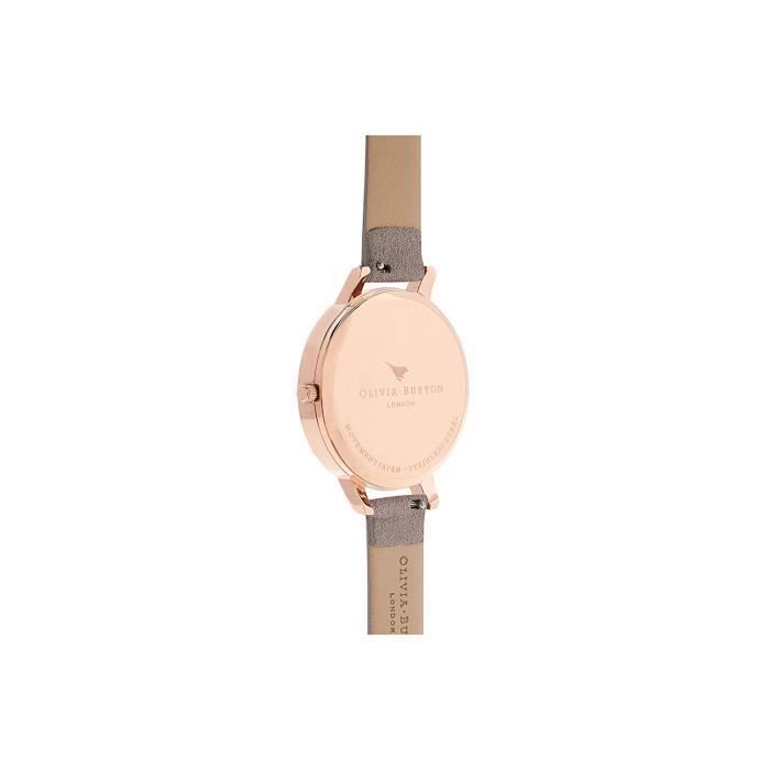 Montre Analogique - Olivia Burton - OB16VE09 - Cuir Recyclé - Boîtier Or Rose - 38 Mm