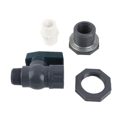 PVC Rain Barrel Spigot Kit Easy Installation Garden Water Barrel Faucet for Outdoor Rain Barrel 1in