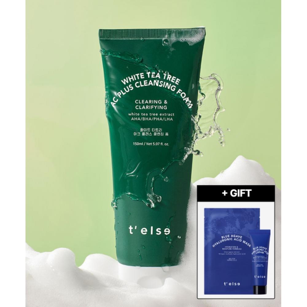 

Telse [acne Functional] White Tea Tree Arc Plus Очищающая пенка 150 мл + 10 мл крема + 1 упаковка FREE