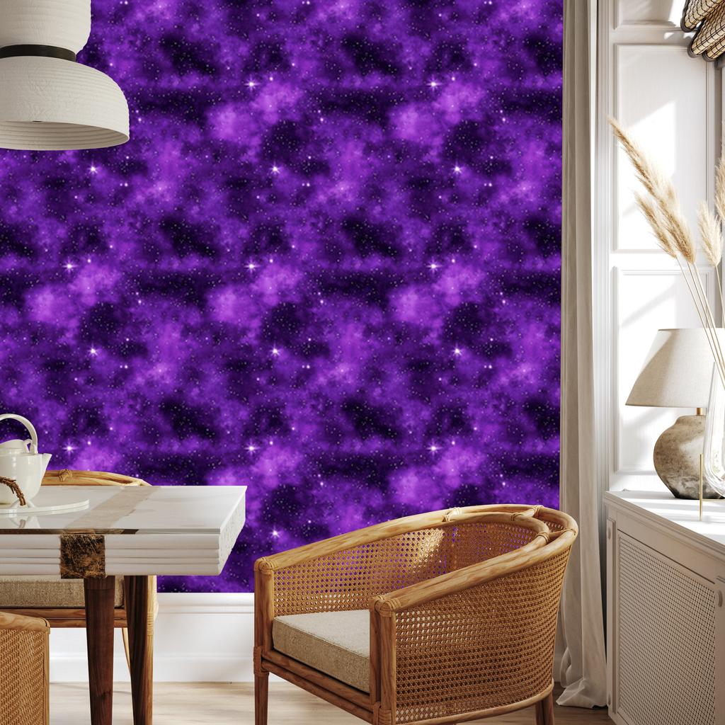 Watercolor Galaxy Violet Wallpaper, Fine Detail 50x1000