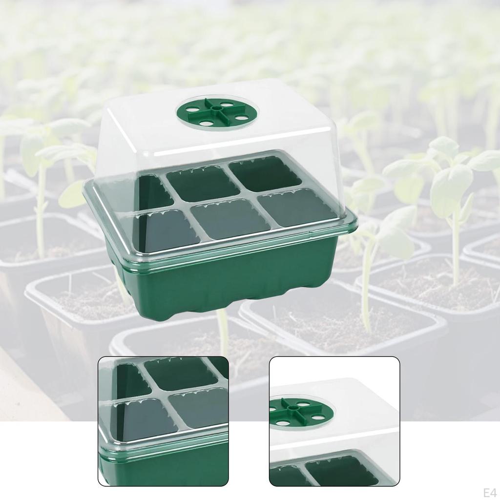 10 Pieces Plant Starter Tray Seedling Starting Reusable Vented Indoor Propagation Sprouters