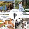 STEEL THERMAL MUG THERMOS 1100ml WITH HANDLE AND STRAW KLAUSBERG KB-7942