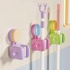 Dopamine Wall Mounted Mop Rack Wall Mounted Mop Broom Holder Practical Mop Storage Clips  Home
