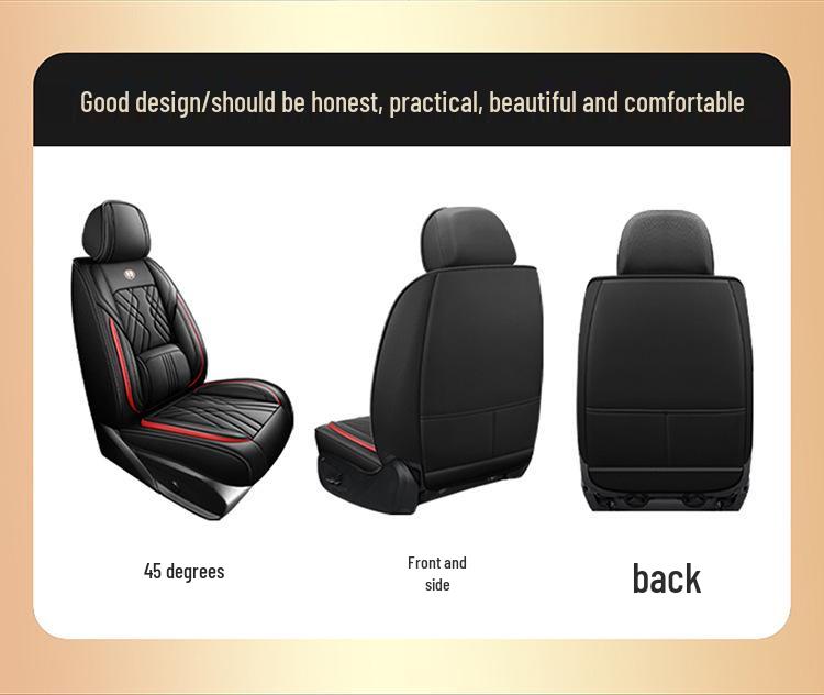 Universal 25-Year Car Seat Cushion - All-Season, Full Leather Cover, Hot-Selling