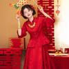 Elegantes Rotes Chinesisches Xiuhe Hochzeits- & Verlobungs-Zweiteiler-Kleid-Set
