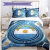 Argentina Football Printed Bedding 3 Piece Set Cozy Breathable Bed Cover Set As Housewarming Holiday Gift