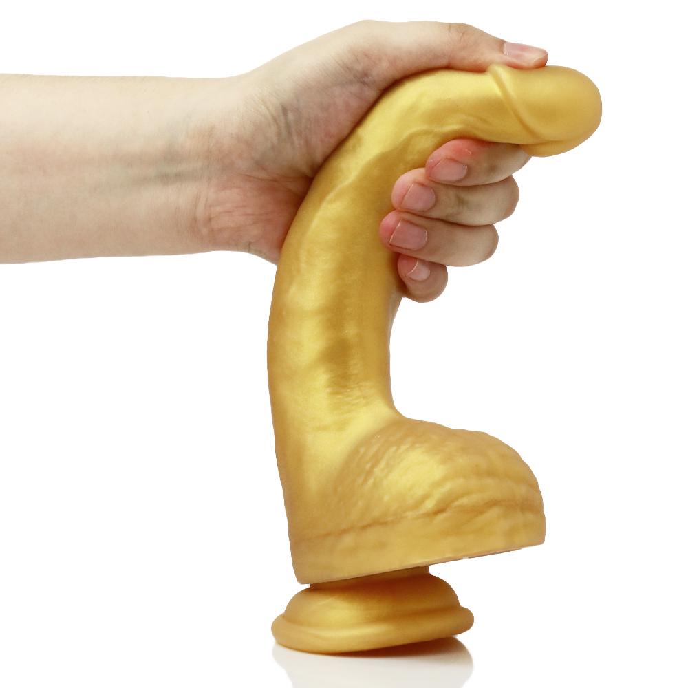 Silika Jel Süper Cilt Silikon Gerçekçi Yapay Penis Yumuşak Vantuz Büyük Büyük Strapon Penis Dick Yetişkin Seks Oyuncakları Kadınlar için Kadın Masturbator