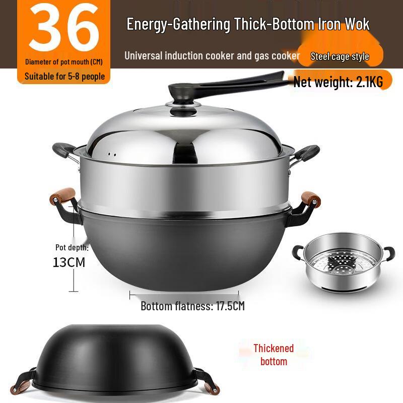 

Yoshida Craftsman Double Handle Iron Wok