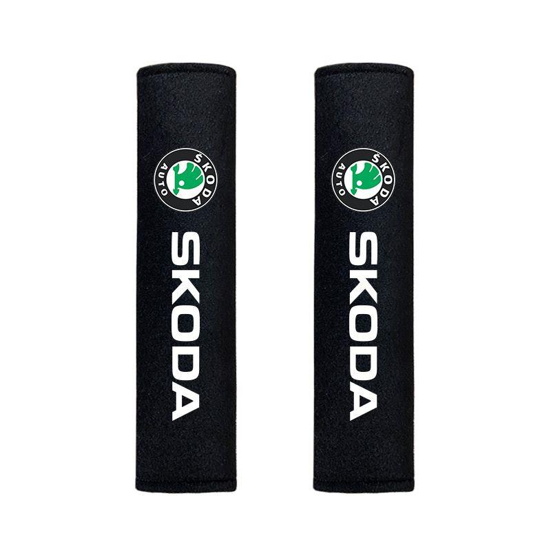 

2025 New 2Pcs Car Interior Seat Belt Protector Cover for skoda octavia a5 a4 mk1 fabia superb rapid mk3 yeti 2006 sign Auto Acce