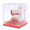 Solar Powered Waving Cat Good Luck Fortune Ornament   Welcoming Decor with Clear Cover