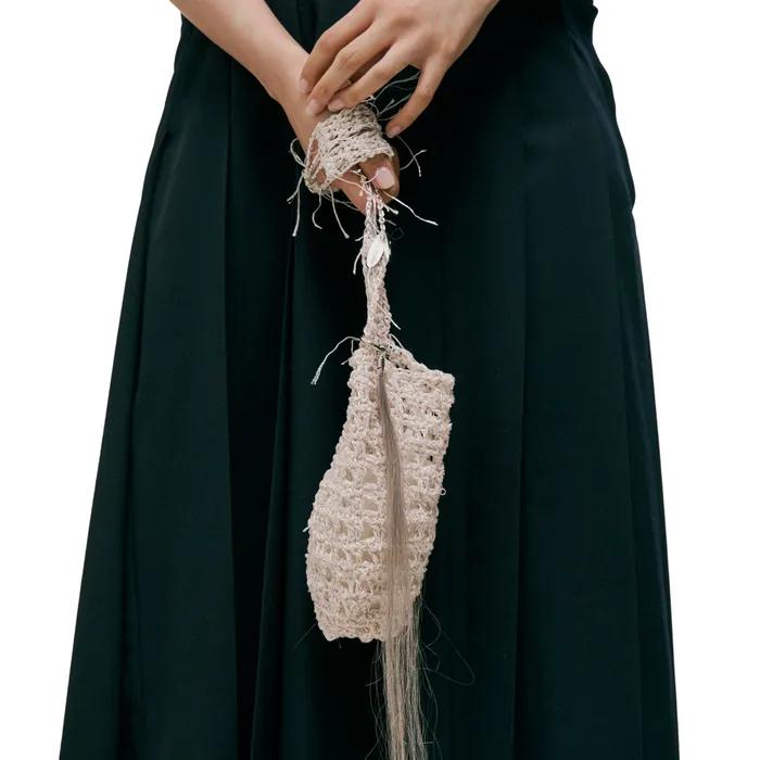 [TOAKNET X MISU A BARBE]_Shoulder Net Bag White