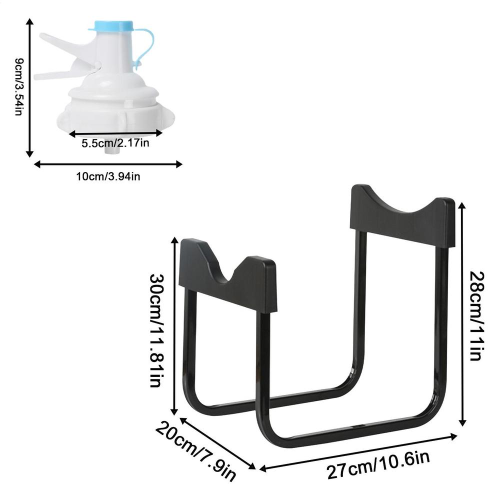 Nuovo Supporto Dispenser Stand Rack Portabottiglie d'Acqua da 3-5 Galloni Tappo Ugello Antipolvere Bocca Bottiglia d'Acqua Non Filettata