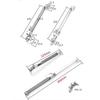 Supporto Telescopico Finestra 90 Gradi in Acciaio Inossidabile Limitatore Angolo Regolabile per Bagno