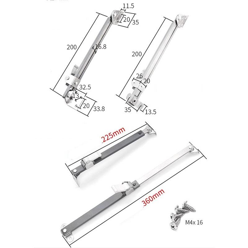 Supporto Telescopico Finestra 90 Gradi in Acciaio Inossidabile Limitatore Angolo Regolabile per Bagno