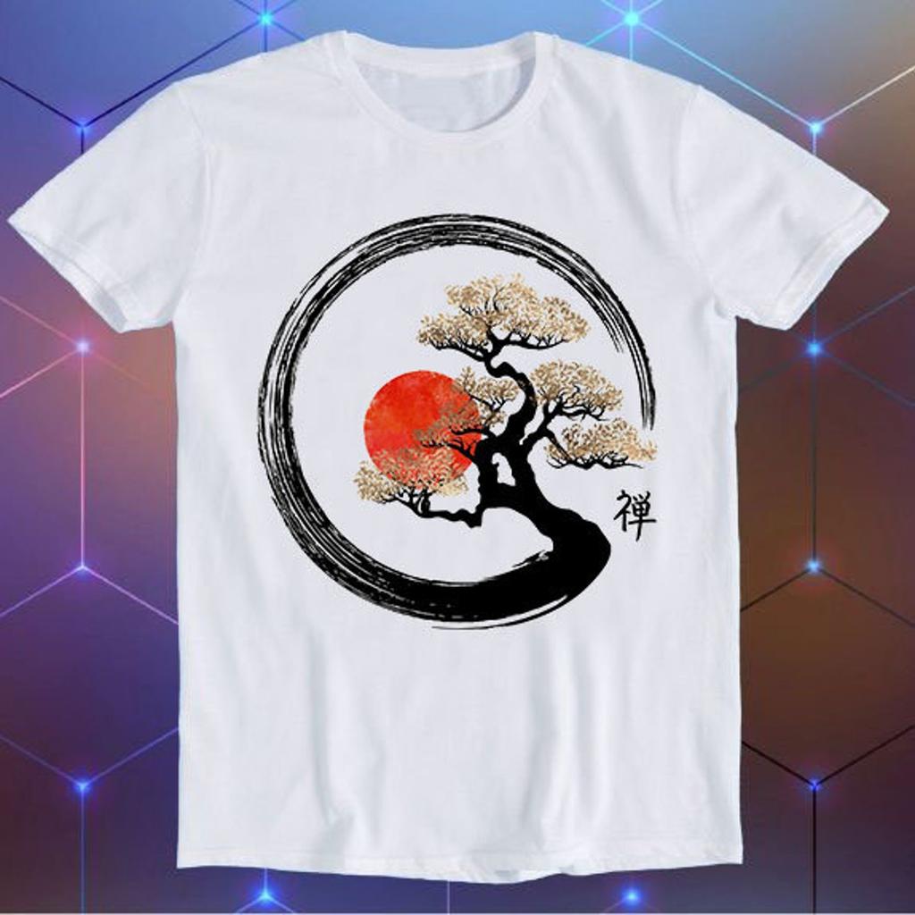 Enso Circle And Bonsai Tree Cool Funny Gift T-Shirt E775