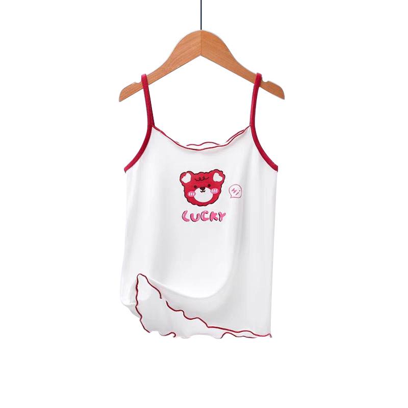 Girls' Summer Ice Silk Cartoon Camisole – Lightweight and Versatile