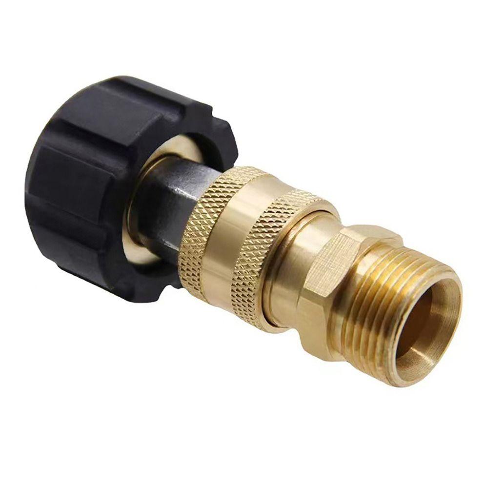 1 Satz M22-14mm/15mm auf 1/4" Hochdruckreiniger-Adapter-Set Schnellverschluss Einstellbarer Sprühsprinkler Schnellverbinder Kupplungen Schwenkbar