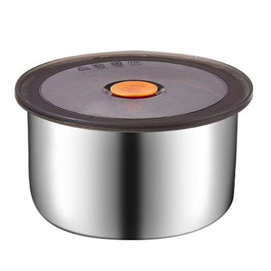 

Food Storage Containers with Lids Stainless Steel Crisper Box Stackable Reusable Meal Prep Containers for Snacks Fruits On-the-Go Meals Home Use 1pc чёрный