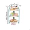 ThreeTier Dessert Stand Circular Tiers Wooden Tiered Plaything Pastry Display Rack for