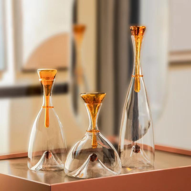 Moderner Minimalistischer Glas-Dekanter Hausbar Restaurant Party-Dekanter Brandy Whiskey Tequila Wein-Teiler Weinschrank Dekoration