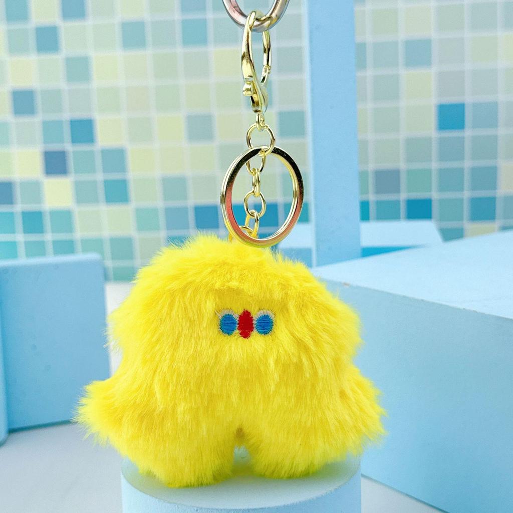 Cute Plush Doll Keychain Pendant - Pink, Clumsy Style