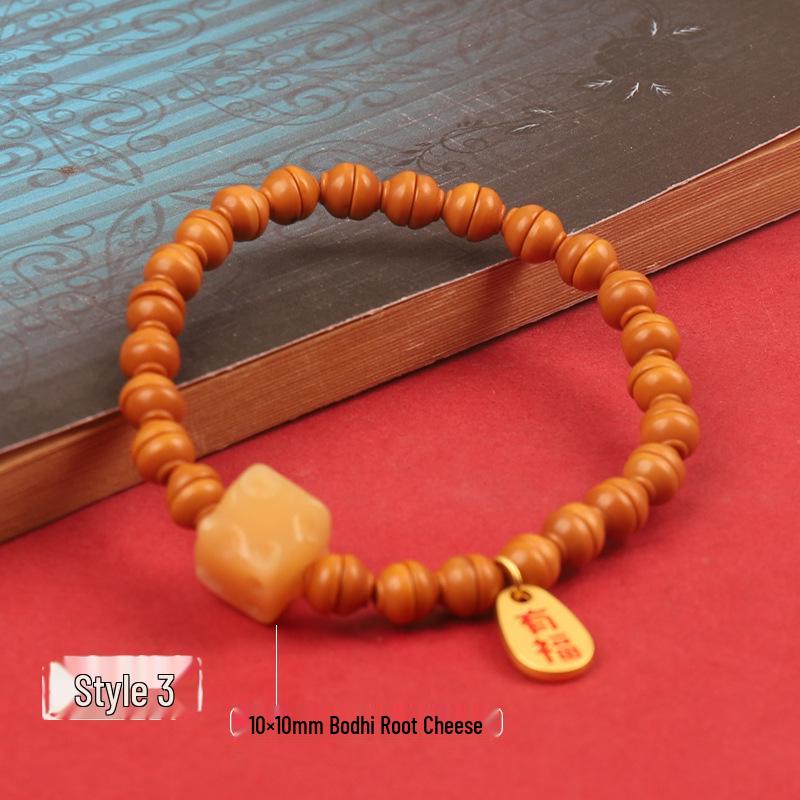 

Браслет ручной работы из косточек оливы Вэньвань Дзи - Одинарный ряд Унисекс Буддийский дизайн Approx. 6mm