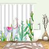 Watercolor Tropical Leaves Shower Curtain Waterproof Mildew Resistant Polyester Fabric With 12 Hooks Easy Installation For Bathr