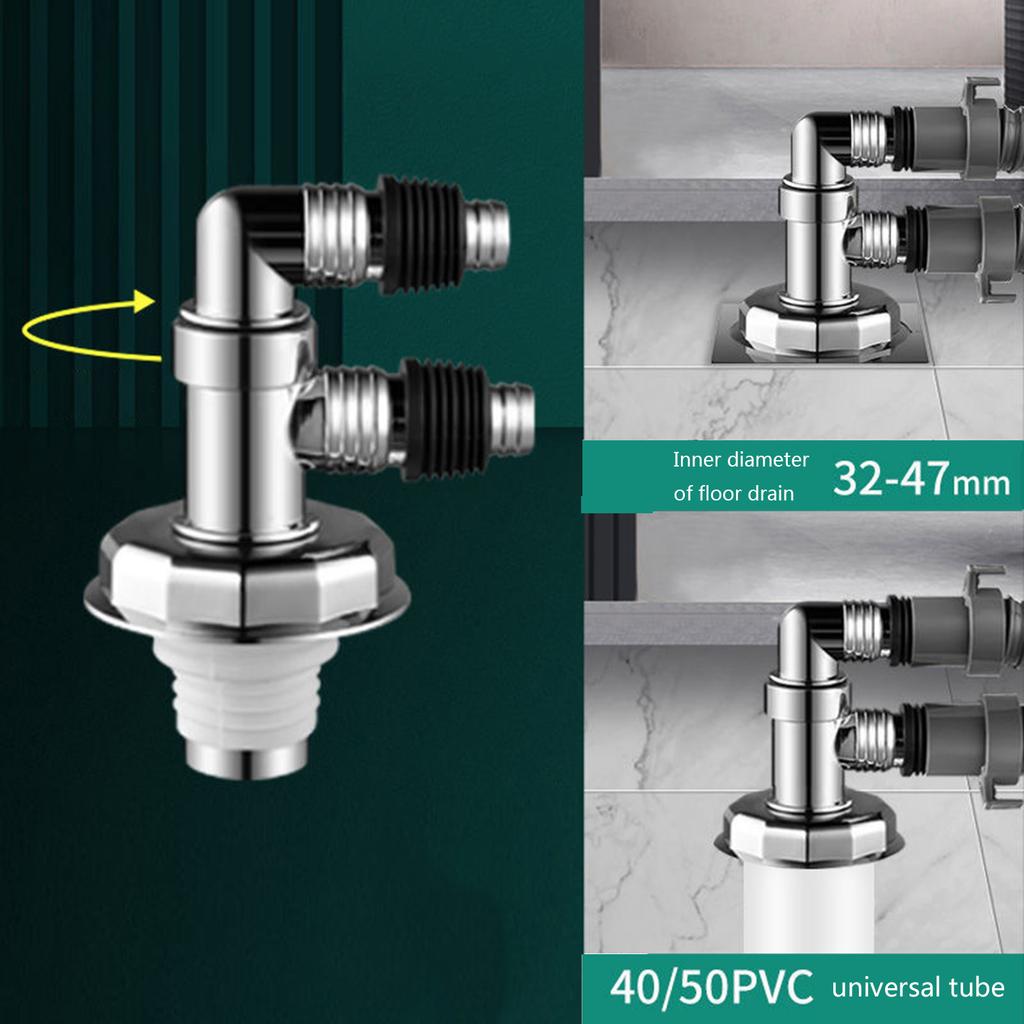 Upgrades Washing Machine Drain Pipe Adapter ABS Drain Hose Connector Easy To Install Washing Machine Drain Hose Joint