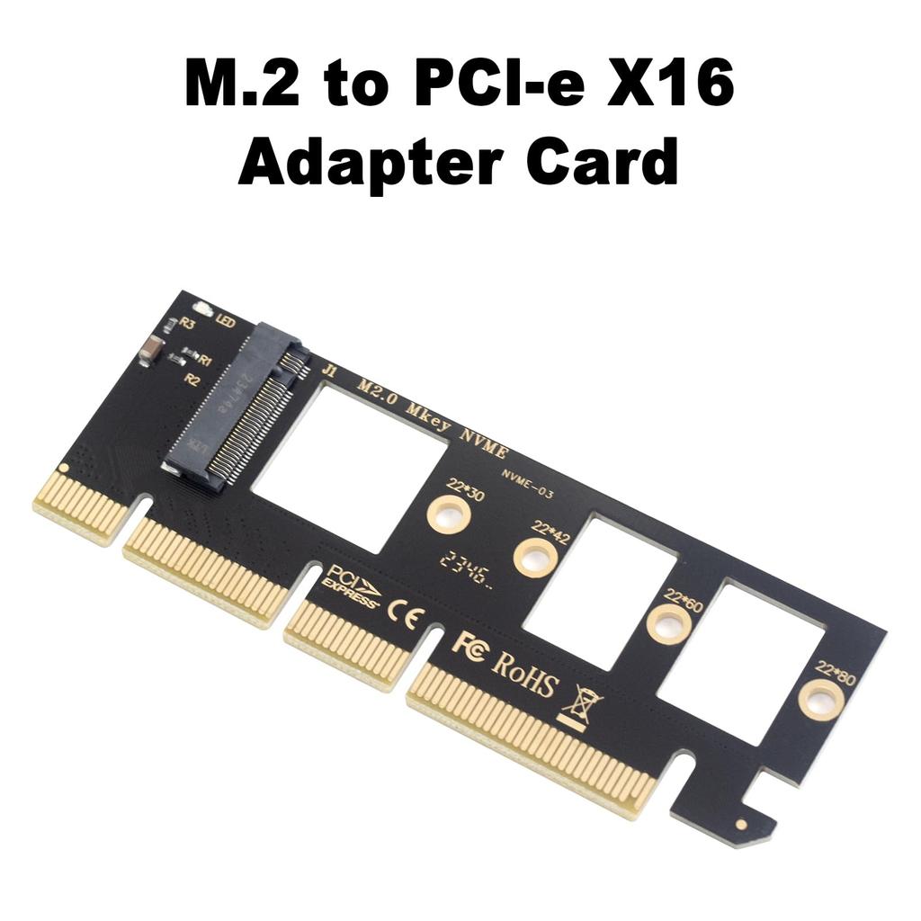 Duttek M2 PCIE Converter Adapter NVME X16 NVME PCIe X4 Adapter for NVMe Solid State PCIE X16 NVME Protocol Expansion Card M.2 PCI-e 4.0