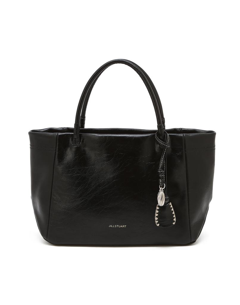 Jillstuart Acc [Facette] Facet Foldable Cowhide Tote S Black