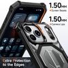 Military-Grade Drop-Proof Phone Case with Stand for Apple 17 Pro Max and 16 Pro Max