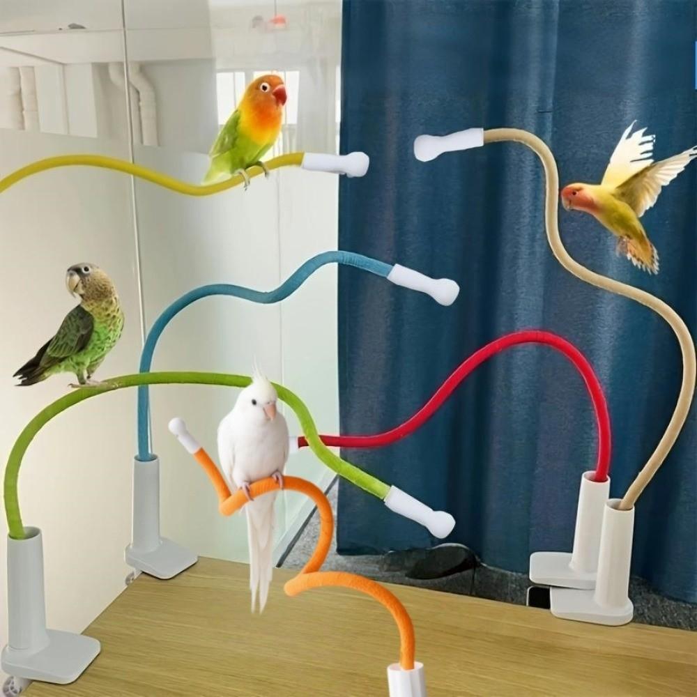 Linen Rope DIY Bendable Perch for Birds Comfortable Grip Parrot Standing Perch Stand  Indoor
