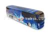 Christmas Edition 1:50 Sound & Light Pull-back Blue Alloy Bus Model Toy