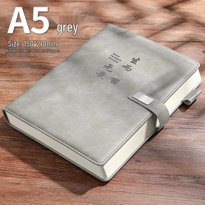 A5 Retro Leather Notebook: Simple Korean Style Diary for Business Meetings and Students