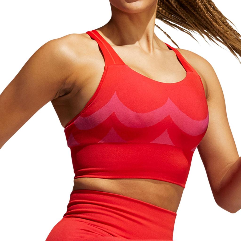 Adidas Low Support Versatile Casual Skin-Friendly Sports Bra Women Underwear Magenta Bright-Red GU9523
