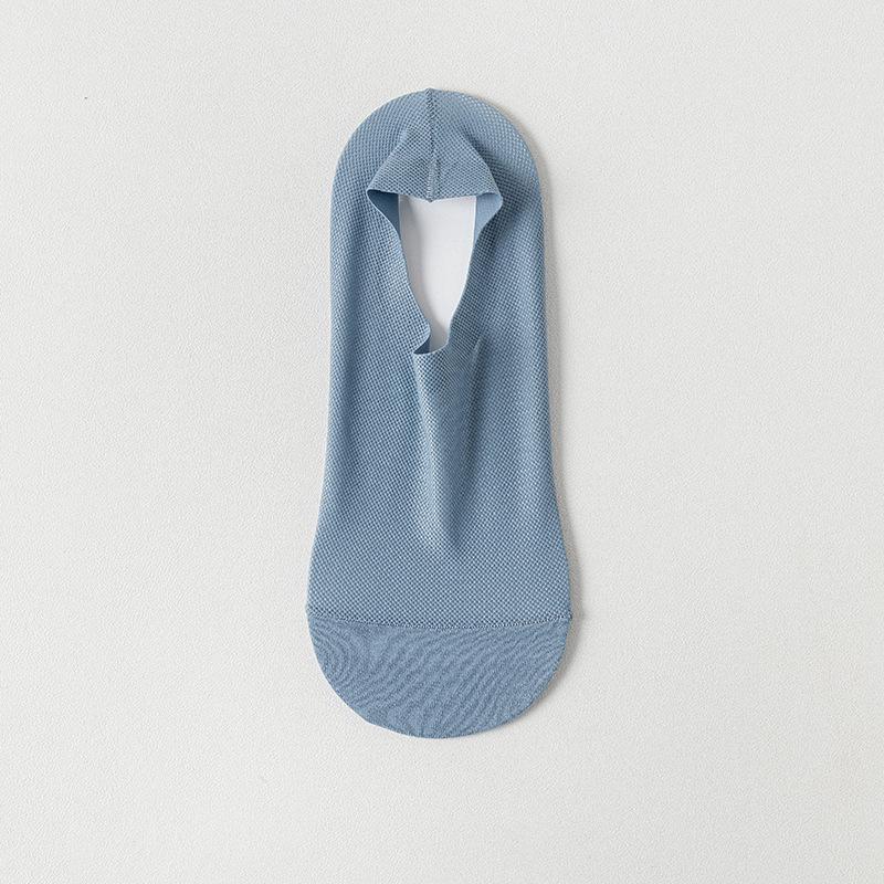 Men's Silicone Non-Slip Invisible Ice Silk Mesh Socks with Cotton Sole
