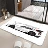 VIKAMA Personalised Green Sports Car Doormat Easy-Clean Household Entrance Anti-Slip Wear-Resistant Doormat Home Decor