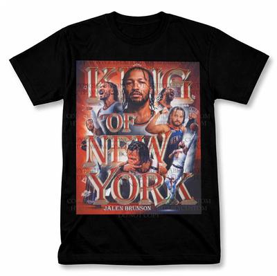 Jalen Brunson König von New York Knicks Grafik T-Shirt Vintage Basketball T-Shirt