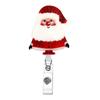 Retractable Christmas Theme Badge Reel For Nurse Id Name Badge Holder Staff Work Card Clip Pass Bus Card Sleeve Clip Reel