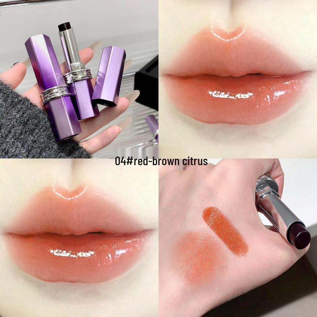 Kakashow Black Magic Waterproof Non-Stick Mirror Lipstick - Nude, Moisturizing, Long-Lasting Color.