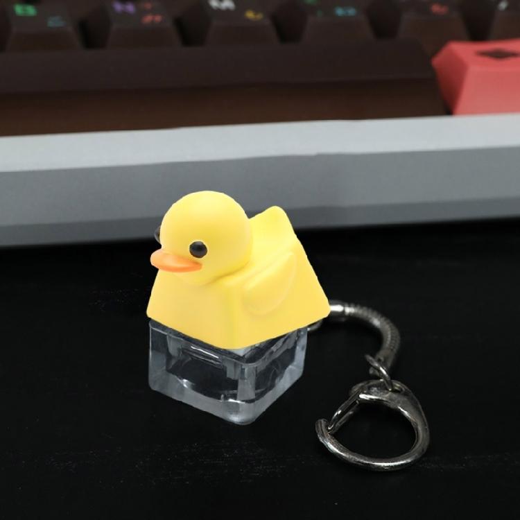 Kachna kvákající Pryskyřice Klíčenka Klíčenka Kachna Kvakající Hračka Pro Klávesnice Přizpůsobení Uvolňovač Stresu Dárek